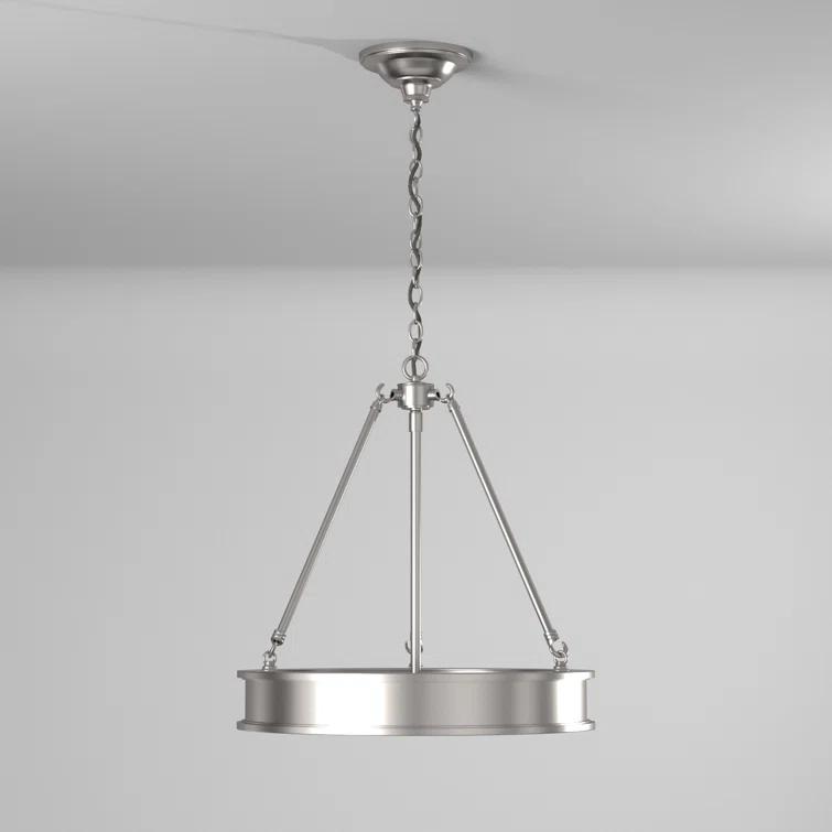 Pendant 3 Light In Transitional Style 18.5 Inches Tall By 19 Inches Wide-Brushed Nickel Finish    -Traditional Installation Minka Lavery 4173-84