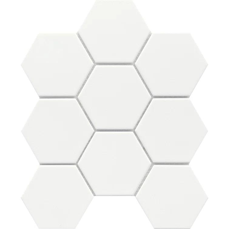 Source™ 3" x 3" Beveled Porcelain Honeycomb Mosaic Wall & Floor Tile