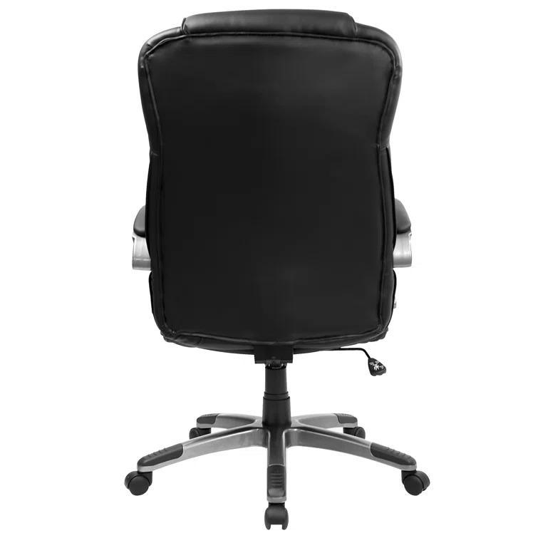 Flash Furniture Crafton High Back LeatherSoft Swivel Office Chair with Titanium Nylon Base