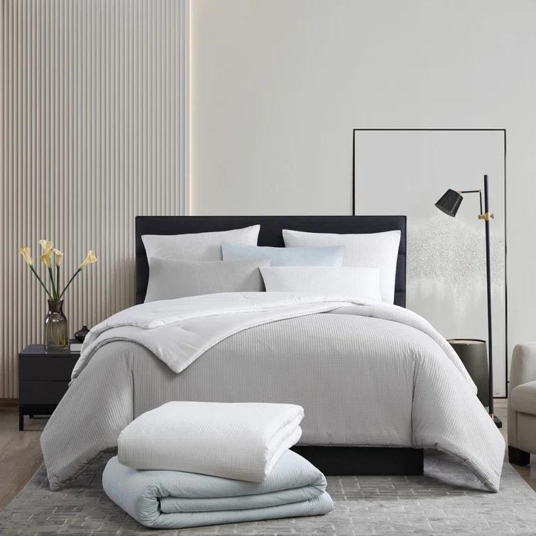Vera Wang Vera Wang Waffle Pique Solid Cotton Comforter Set