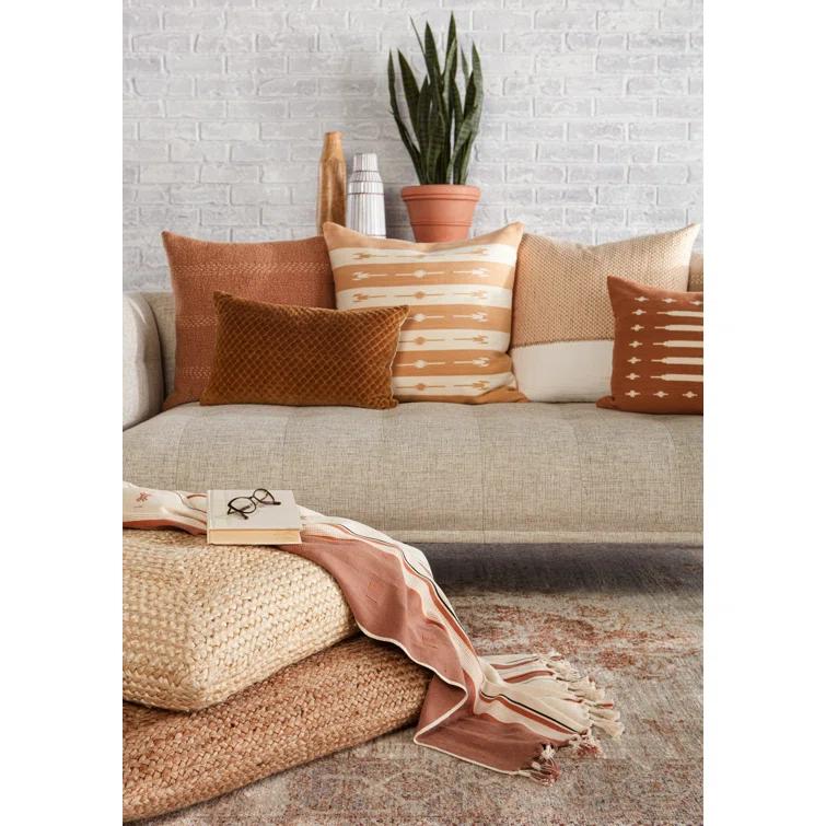 Estela Striped Cotton Throw Pillow