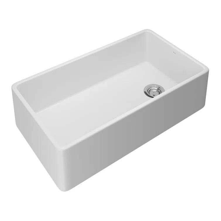 Allia 36" Fireclay Single Bowl Farmhouse Apron Front Kitchen Sink