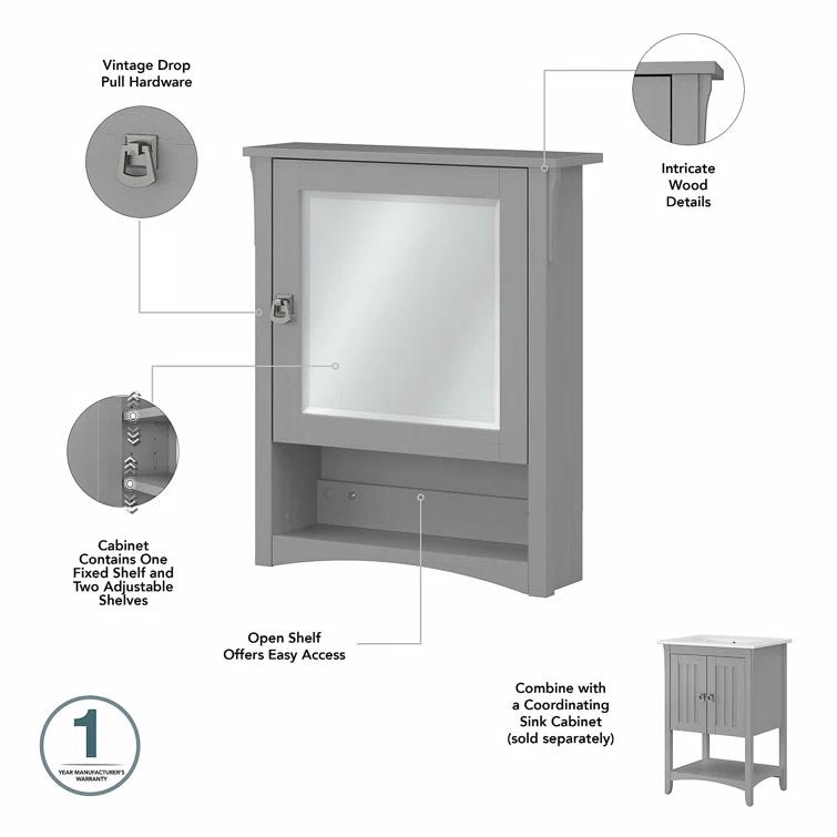 Double Bathroom Vanity with Ceramic Top with Mirror