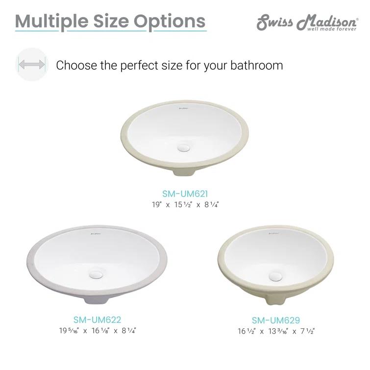 Monaco 19 Oval Under-Mount Bathroom Sink