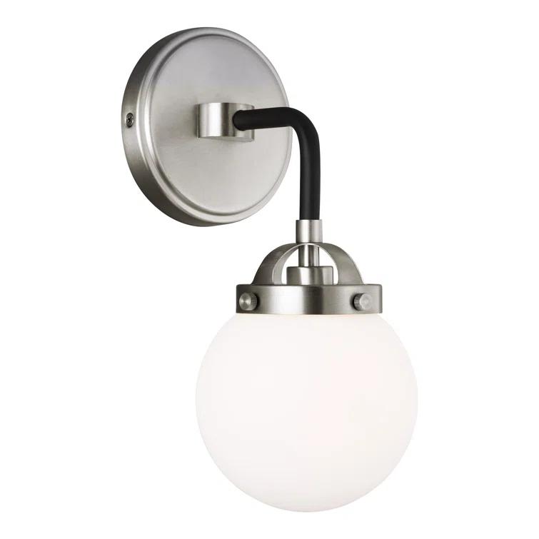 Generation Lighting Cafe 5.25-in W 1-Light Brushed Nickel Modern/Contemporary Wall Sconce