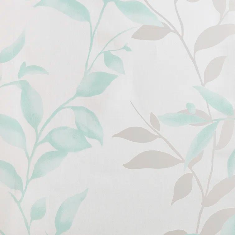 Madison Park Cecily Floral Printed Burnout Sheer Grommet Single Curtain Panel