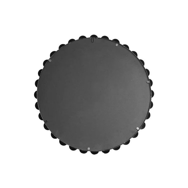Marlowe Beaded Round Metal Wall Mirror