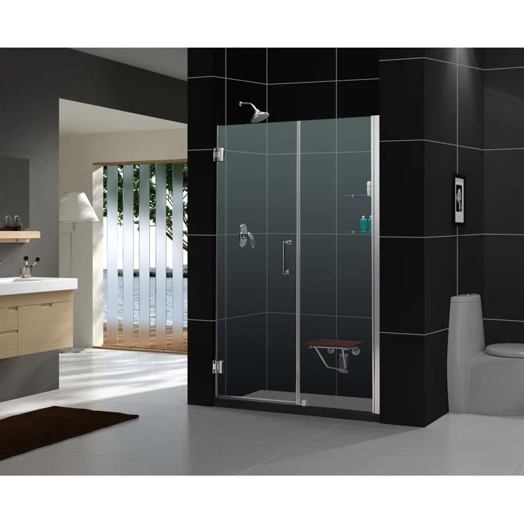 Unidoor 60" W x 72" H Frameless Shower Door with Clearmax™ Technology