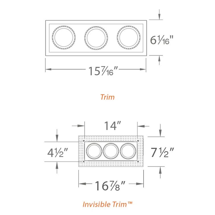 White LED Adjustable Recessed Trim