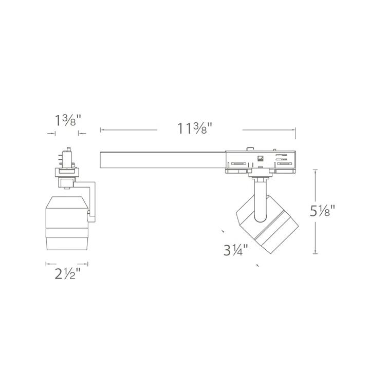 WAC Lighting Paloma LED Adjustable Track Head WTK-LED512F-27-WT