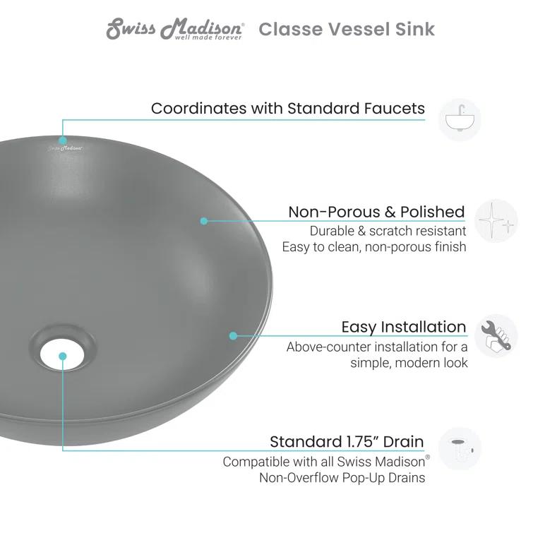 Swiss Madison Classe 16 Ceramic Sink SM-VS243