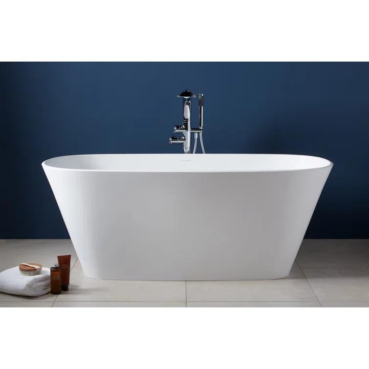 Vetralla 59" x 29" Freestanding Soaking Bathtub
