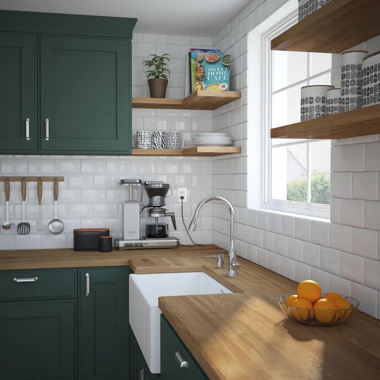 Shaker 33" Single Bowl Farmhouse Apron Front Fireclay Kitchen Sink