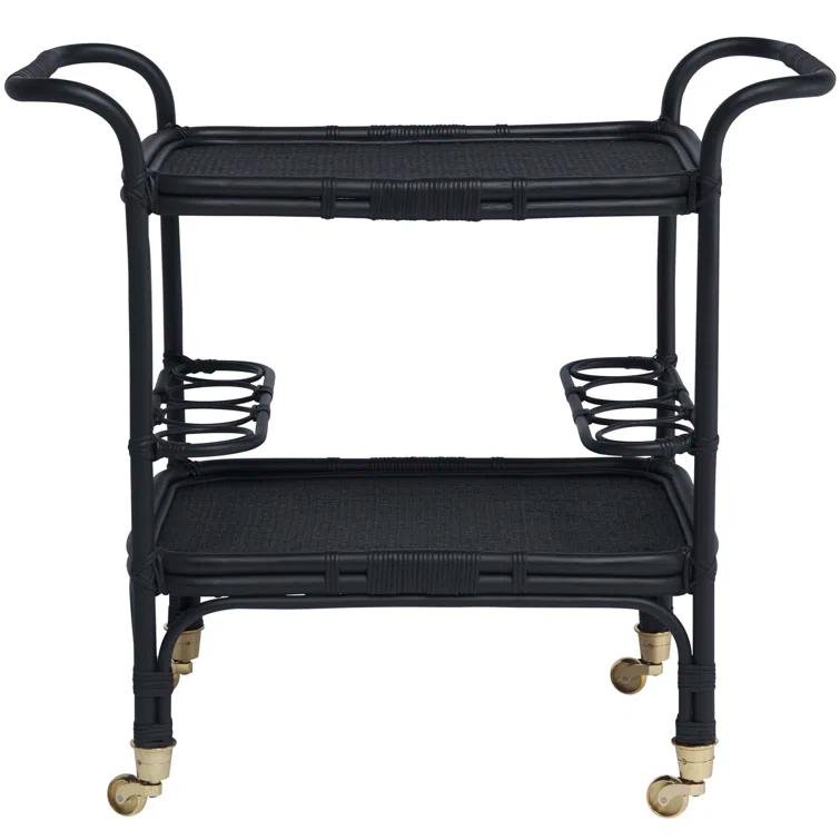 Carlo Rattan Bar Cart
