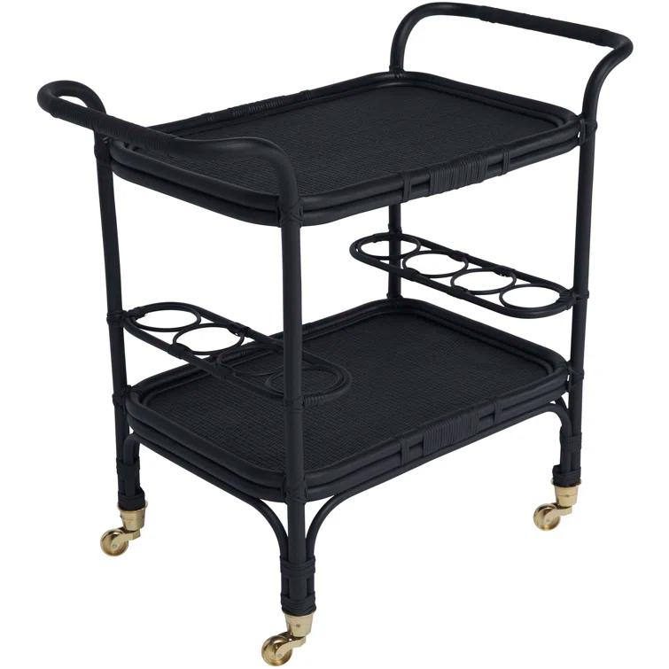 Carlo Rattan Bar Cart
