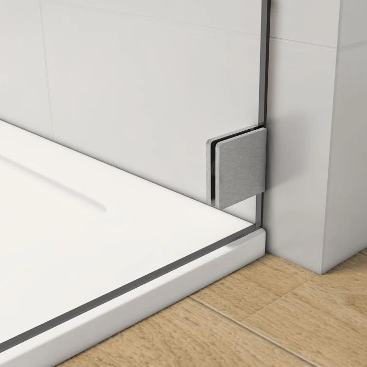 60'' W 76'' H Semi-Frameless Rectangle Reversible Shower Enclosure
