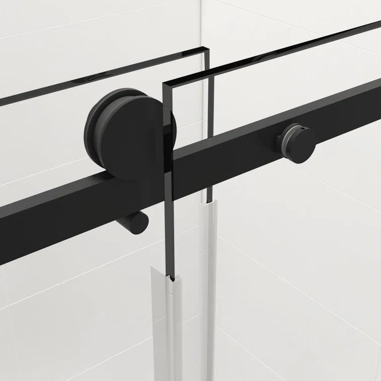 HHK HOME 60'' W 76'' H Frameless Rectangle Shower Enclosure HHKSS05-MB-6076