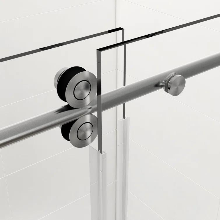 60'' W 76'' H Semi-Frameless Rectangle Reversible Shower Enclosure
