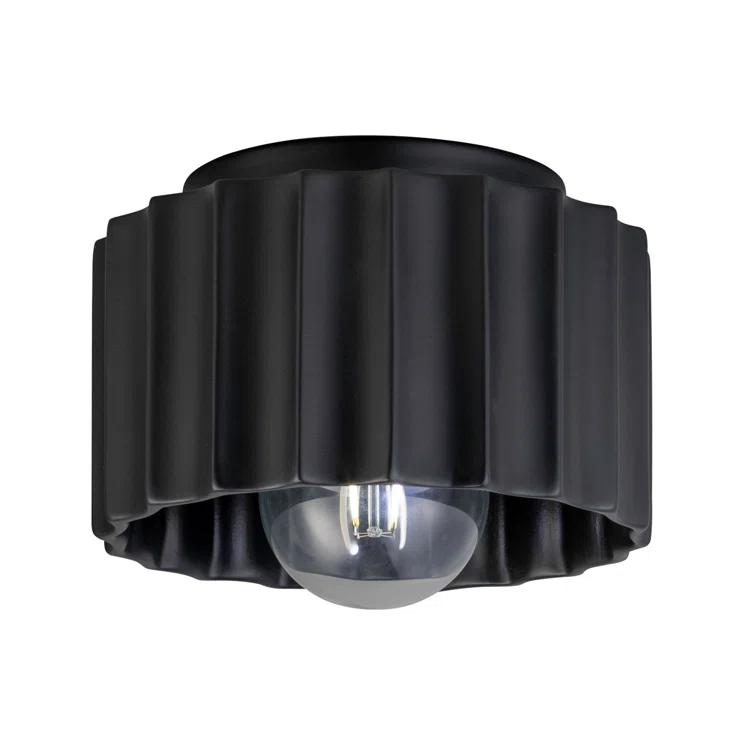 Radiance Carbon Matte Black 5" Indoor/Outdoor LED Flush Mount