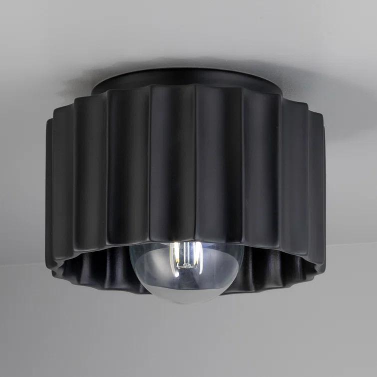 Radiance Carbon Matte Black 5" Indoor/Outdoor LED Flush Mount