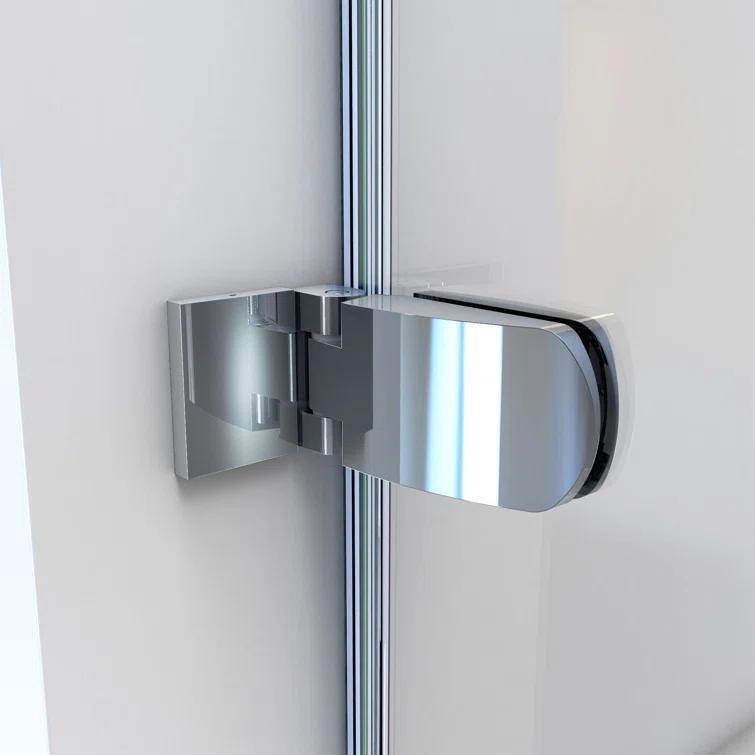 Aqua Uno 56" W x 58" H Hinged Semi-Frameless Tub Door