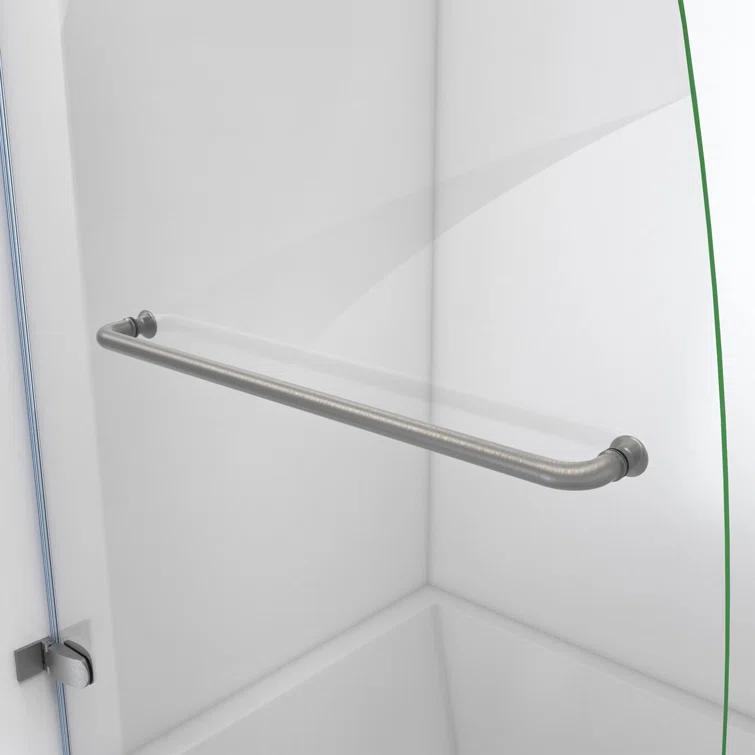 Aqua Uno 56" W x 58" H Hinged Semi-Frameless Tub Door