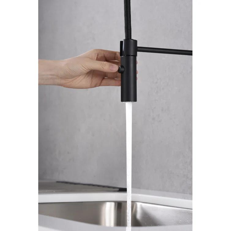 Karran Bluffton Single Handle Pull Down Sprayer Kitchen Faucet