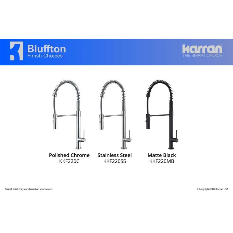 Karran Bluffton Single Handle Pull Down Sprayer Kitchen Faucet