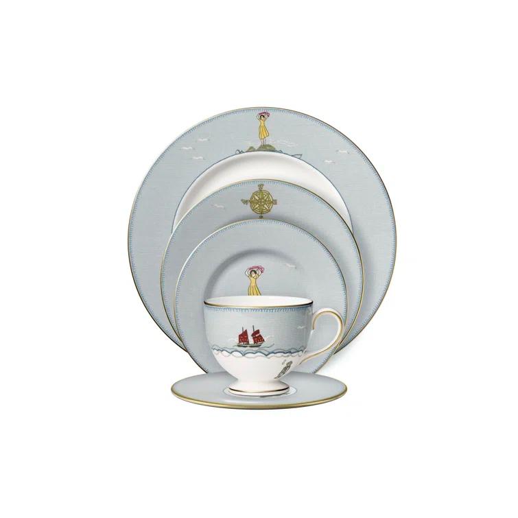 Wedgwood Kit Kemp Sailors Farewell Wedgwood Sailor's Farewell 5 Piece Bone China Place Setting, Service for 1 | Wayfair