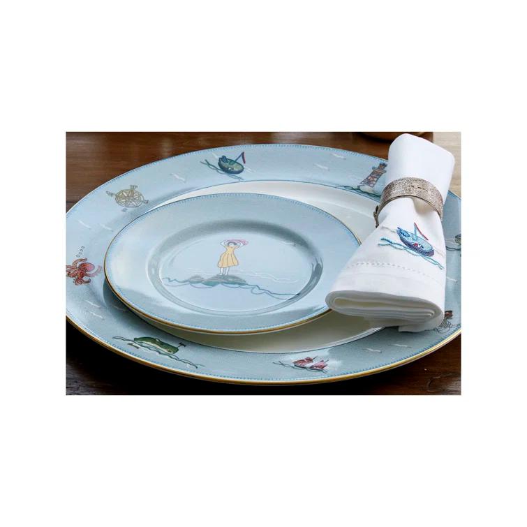 Wedgwood Kit Kemp Sailors Farewell Wedgwood Sailor's Farewell 5 Piece Bone China Place Setting, Service for 1 | Wayfair