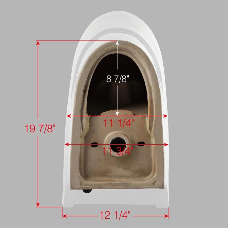 WoodBridge 1.6 Gallons GPF Elongated Comfort Height Floor Mounted One-Piece Toilet (Seat Included)