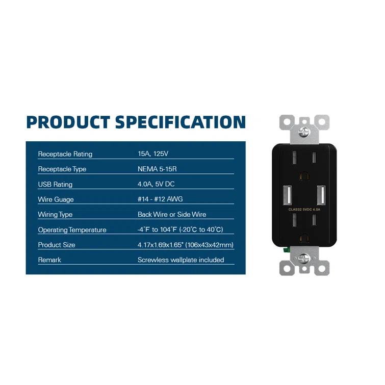 15 Tamper Resistant Duplex Outlet