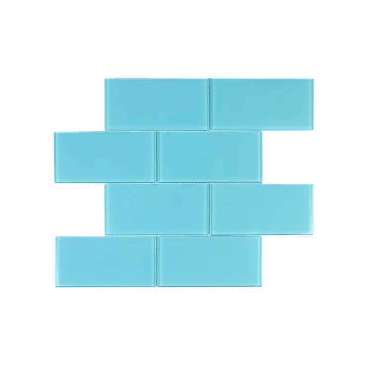 Premium 3" x 6" Straight Edge Glass Mosaic Subway Tile