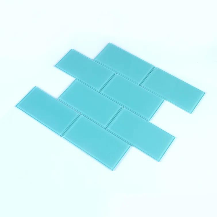 Premium 3" x 6" Straight Edge Glass Mosaic Subway Tile