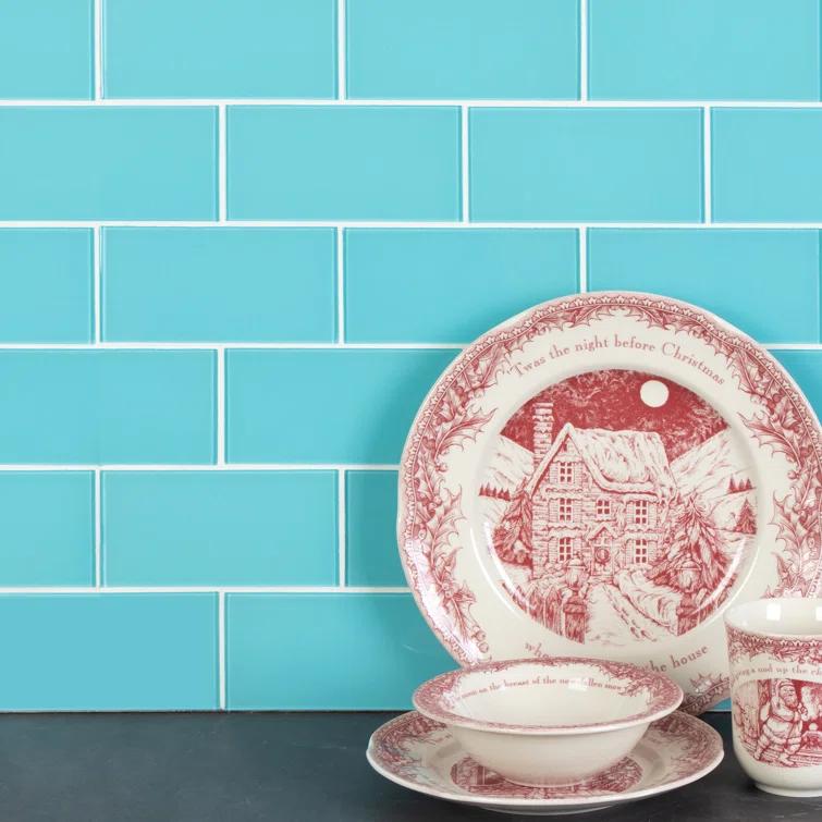 Premium 3" x 6" Straight Edge Glass Mosaic Subway Tile