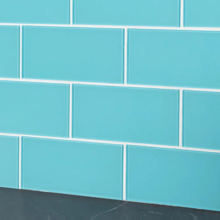Premium 3" x 6" Straight Edge Glass Mosaic Subway Tile