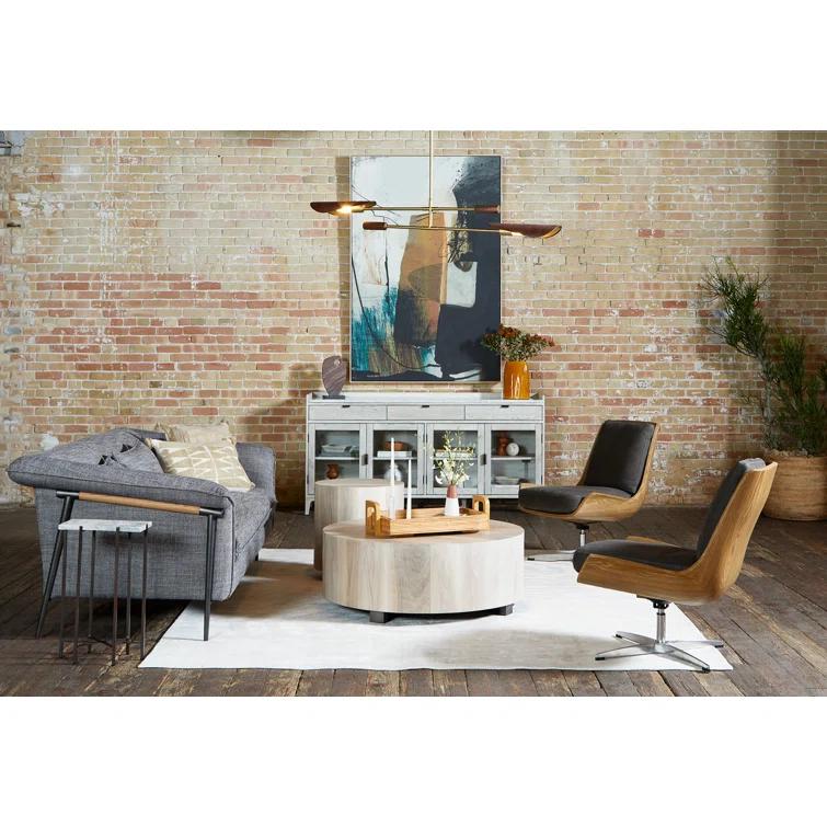 Abstract Natural Maple Framed Canvas Painting 30" x 20"