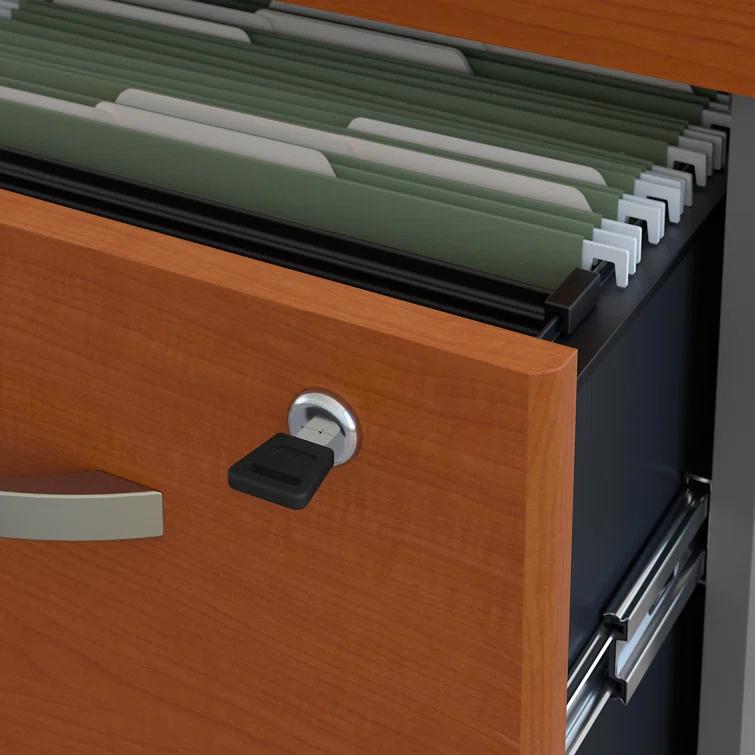 Series C L Shaped Desk with Mobile File Cabinet