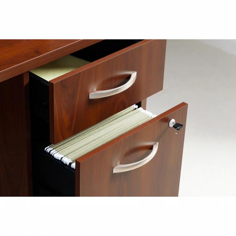 Series C L Shaped Desk with Mobile File Cabinet