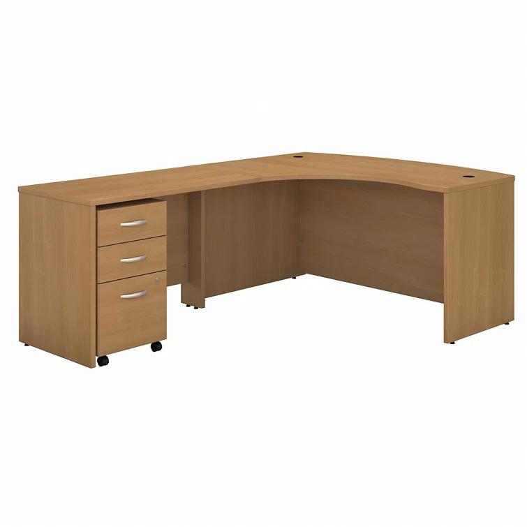 Series C L Shaped Desk with Mobile File Cabinet