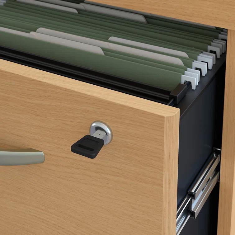 Series C L Shaped Desk with Mobile File Cabinet