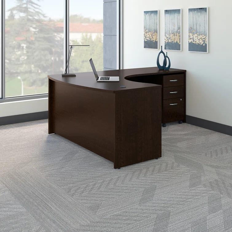 Series C L Shaped Desk with Mobile File Cabinet