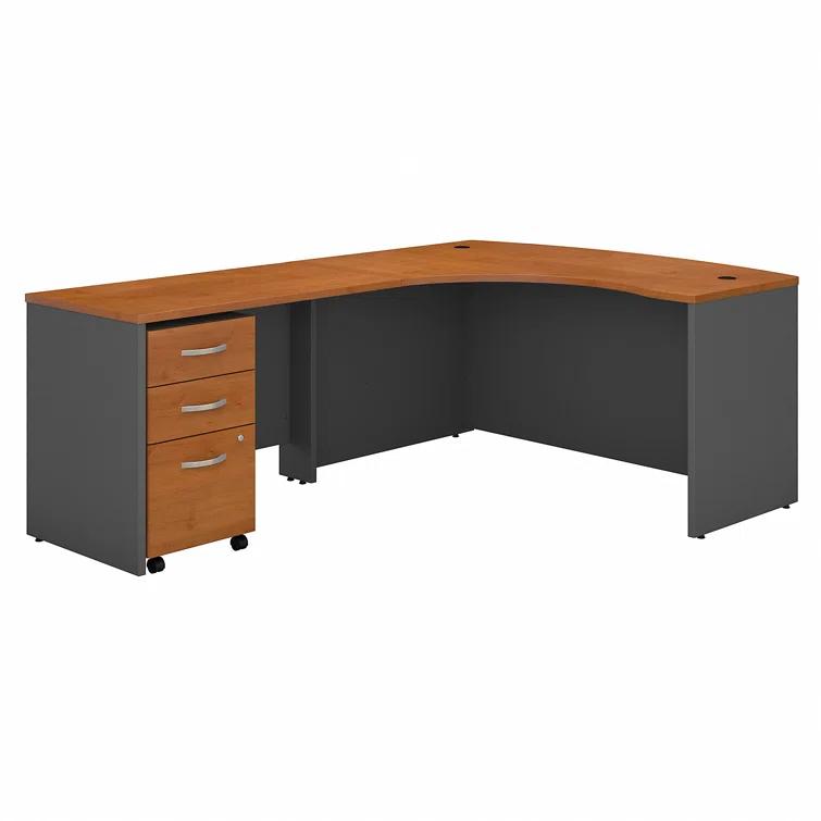 Series C L Shaped Desk with Mobile File Cabinet