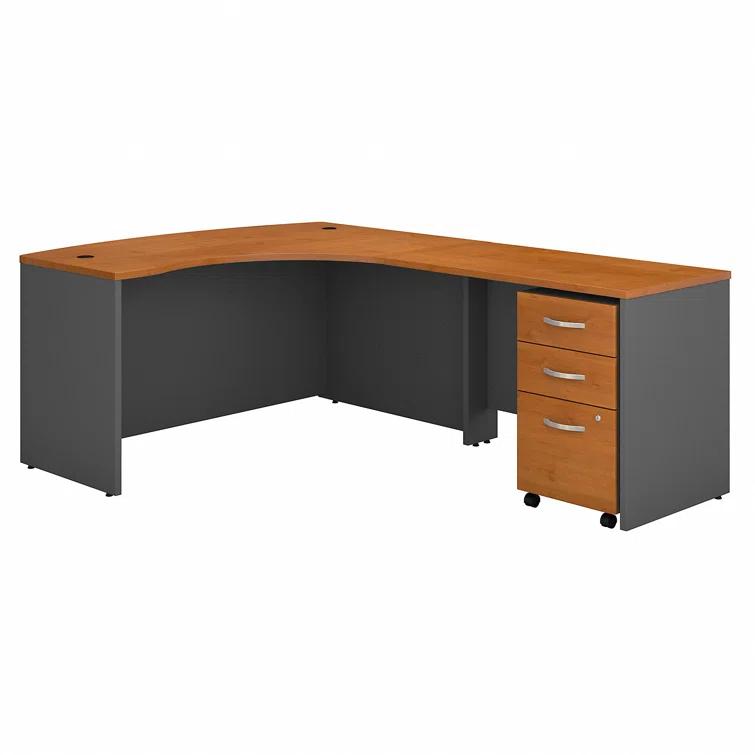 Series C L Shaped Desk with Mobile File Cabinet