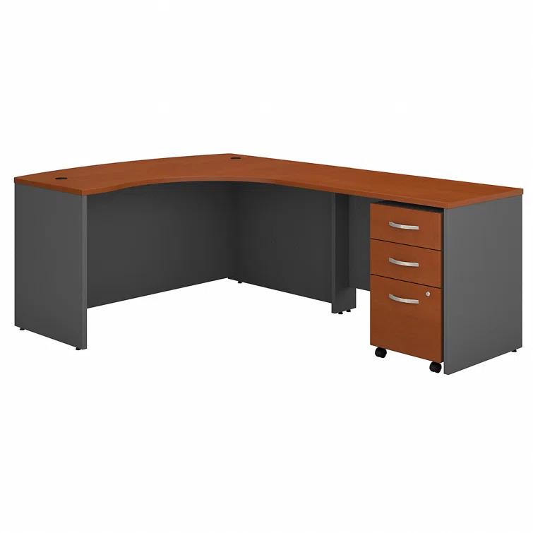Series C L Shaped Desk with Mobile File Cabinet