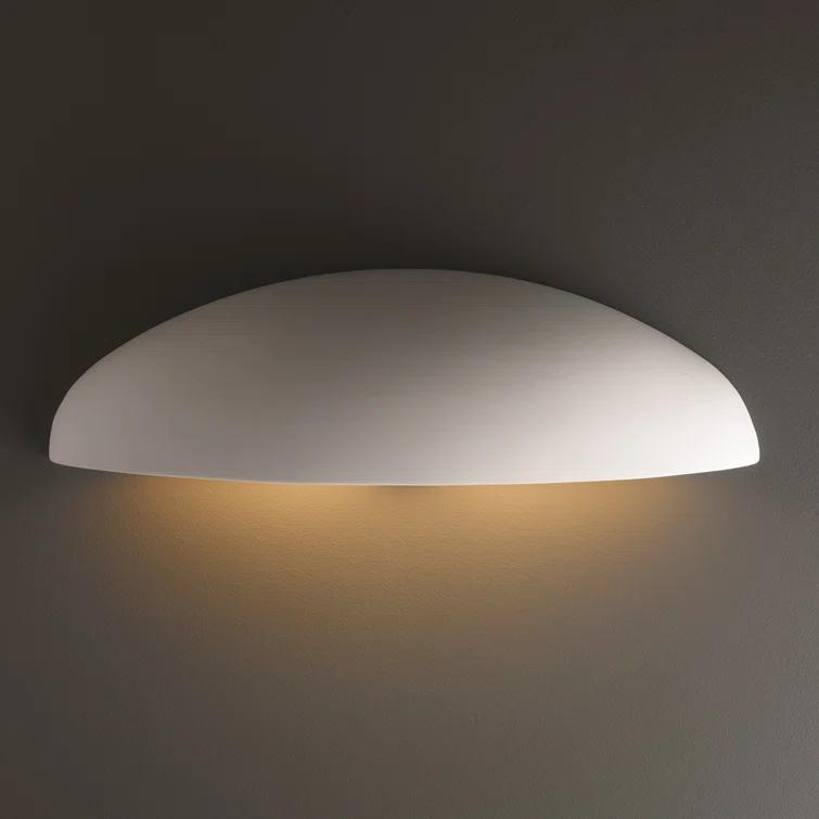 Ambiance Bisque 2-Light Ceramic Wall Sconce, Dimmable, Direct Wired