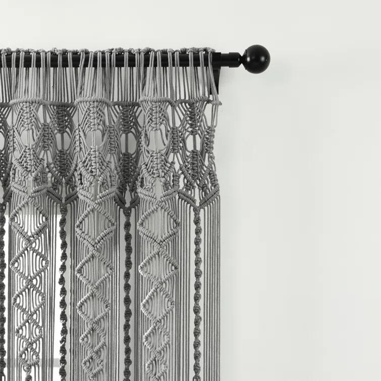 Reyna Cotton Semi Sheer Curtain Panel
