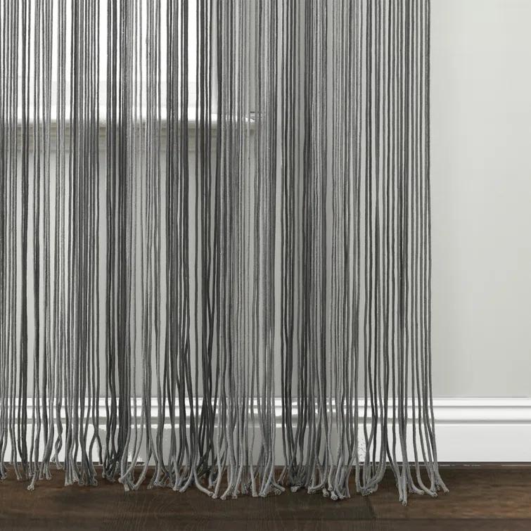 Reyna Cotton Semi Sheer Curtain Panel