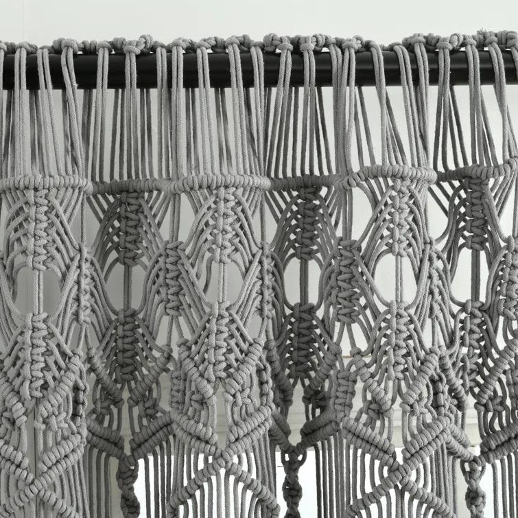 Reyna Cotton Semi Sheer Curtain Panel
