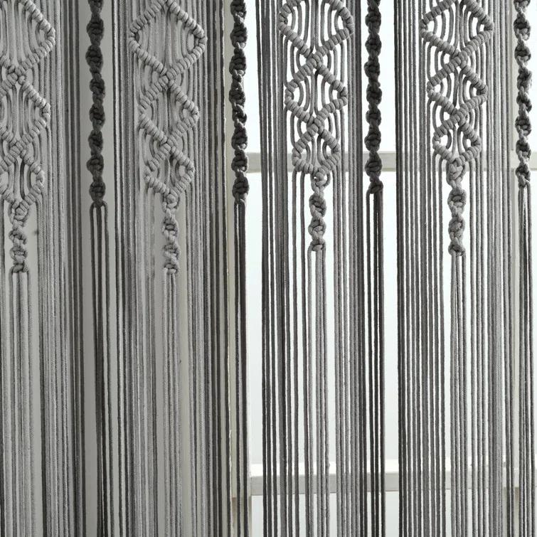 Reyna Cotton Semi Sheer Curtain Panel